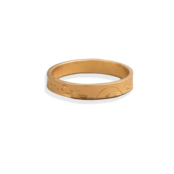 Galaxy Planet Stamped Ring - Kate Koel