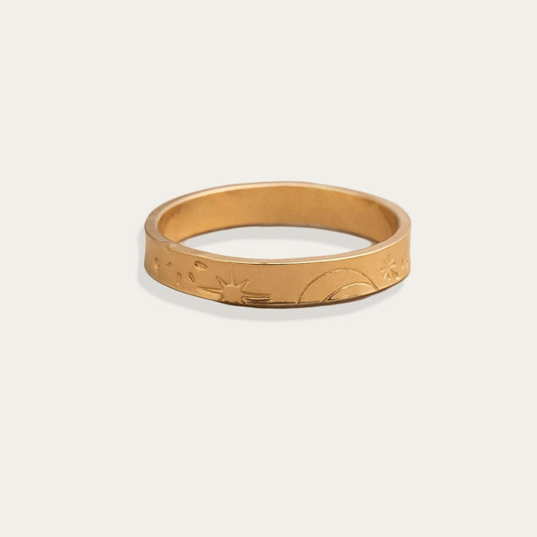 Galaxy Planet Stamped Ring - Kate Koel