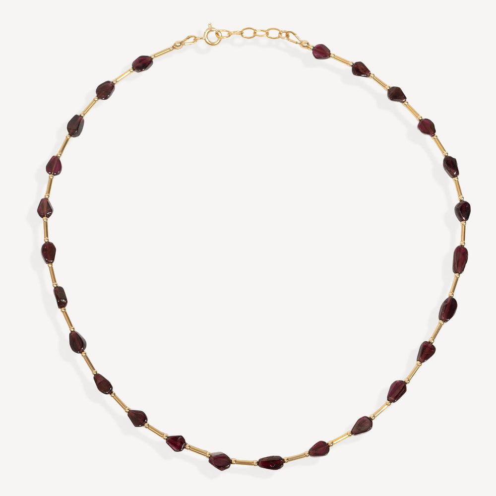 Garnet Beaded Necklace