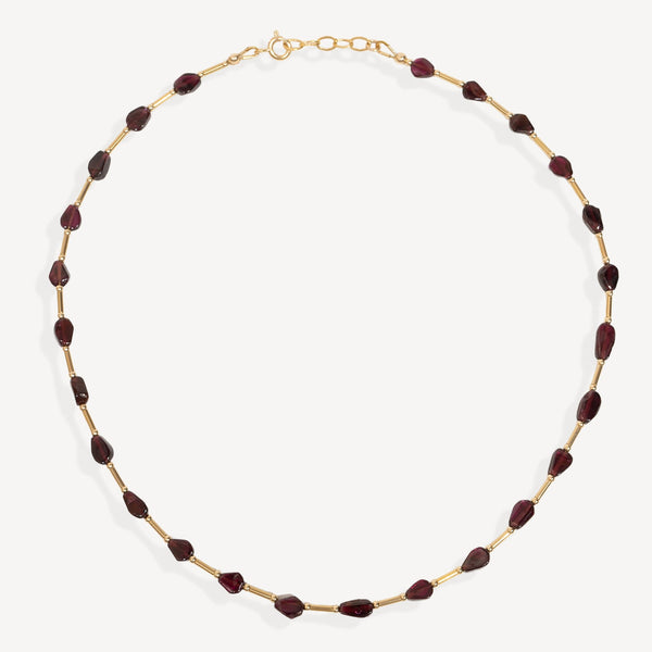 Garnet Beaded Necklace