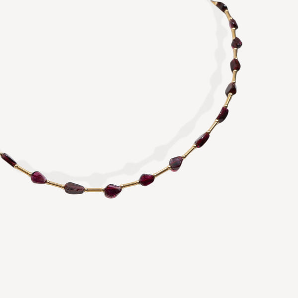 Garnet Beaded Necklace