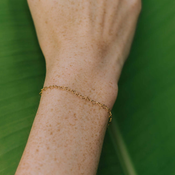 Gold Heart Chain - Kate Koel