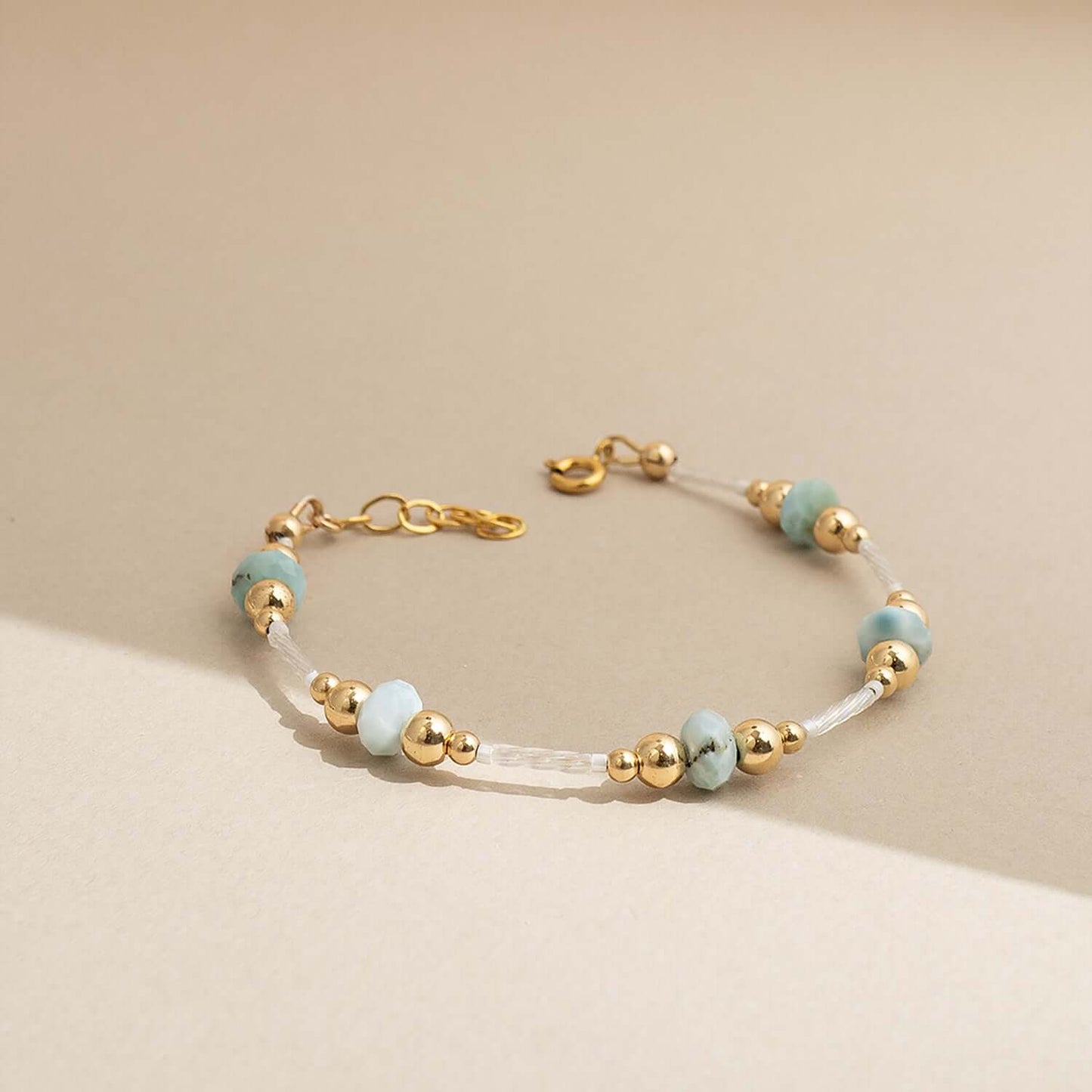 Gold Larimar Bracelet - Kate Koel