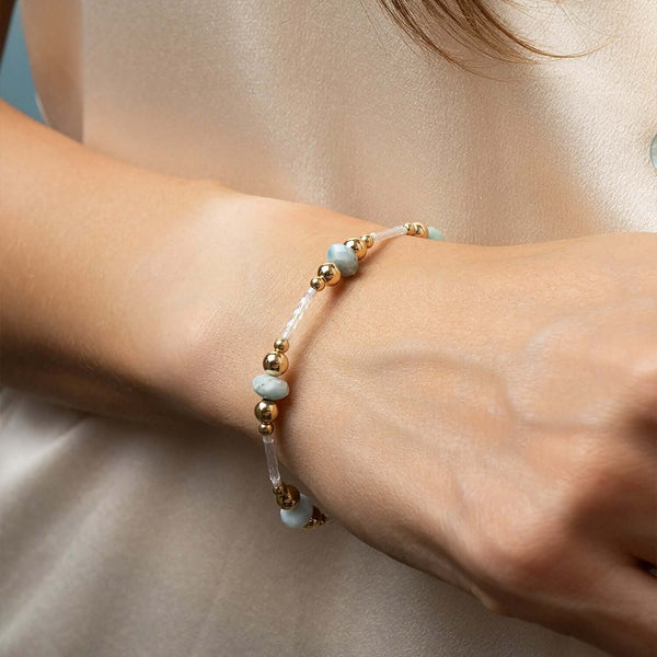 Gold Larimar Bracelet - Kate Koel