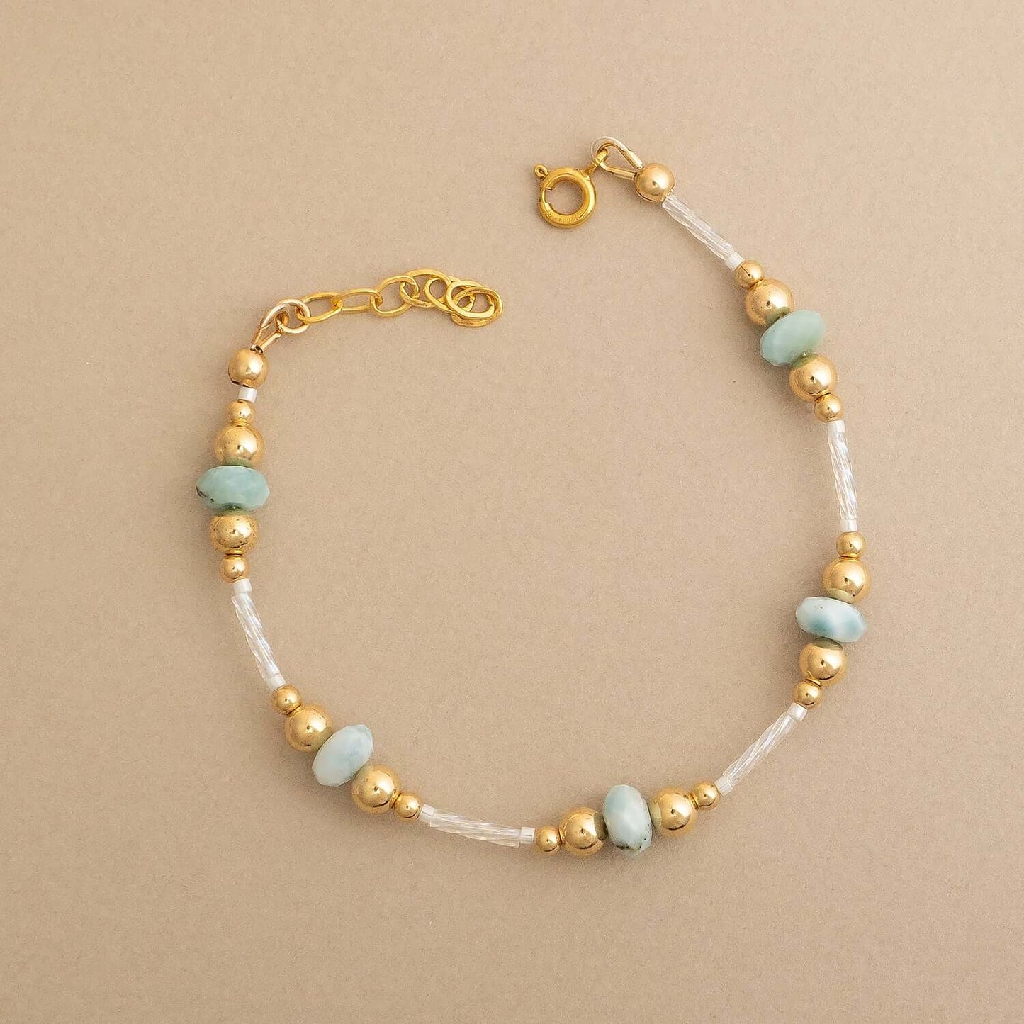 Gold Larimar Bracelet - Kate Koel