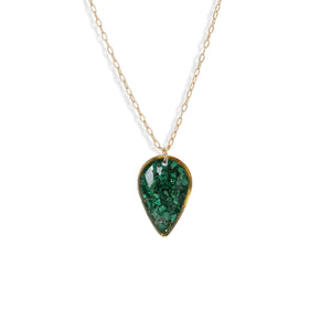 Green Teardrop Necklace - Kate Koel