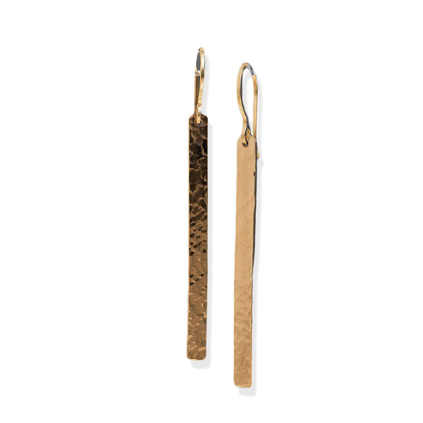 Hammered Bar Statement Earrings - Kate Koel