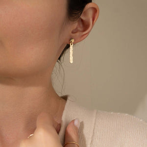 Hammered Bar Statement Earrings - Kate Koel