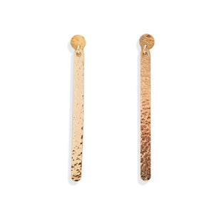 Hammered Bar Statement Earrings - Kate Koel