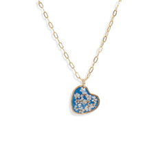 Heart Flower Blue Necklace - Kate Koel