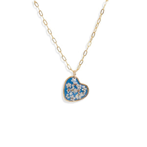 Heart Flower Blue Necklace - Kate Koel