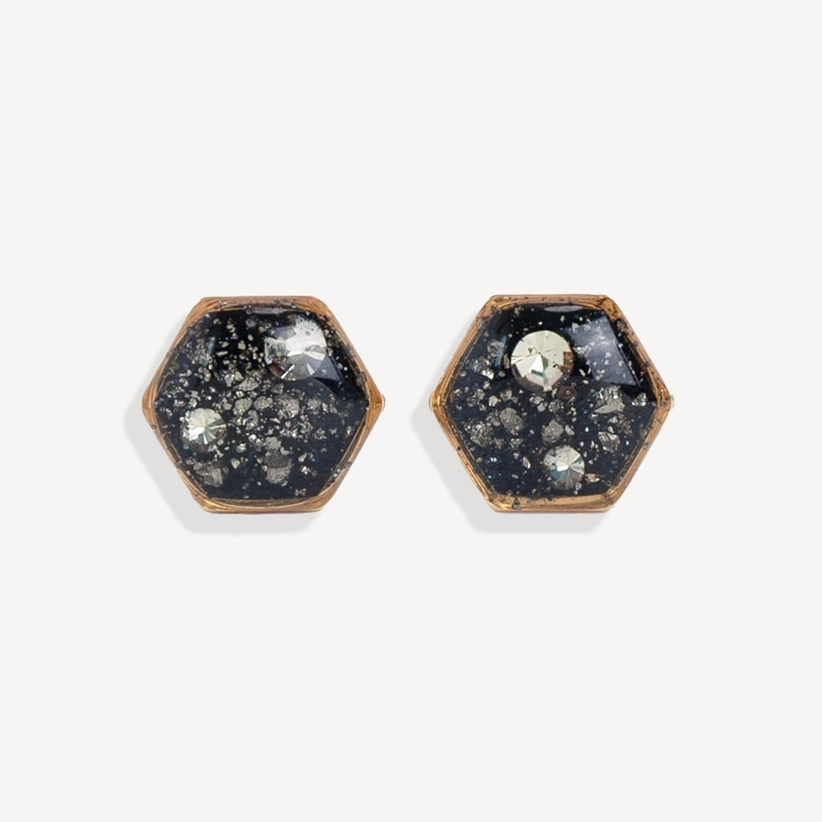Hexagon Galaxy Stud Earrings