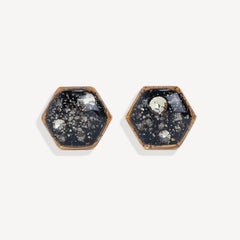 Hexagon Galaxy Stud Earrings