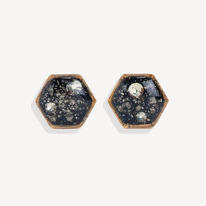 Hexagon Galaxy Stud Earrings