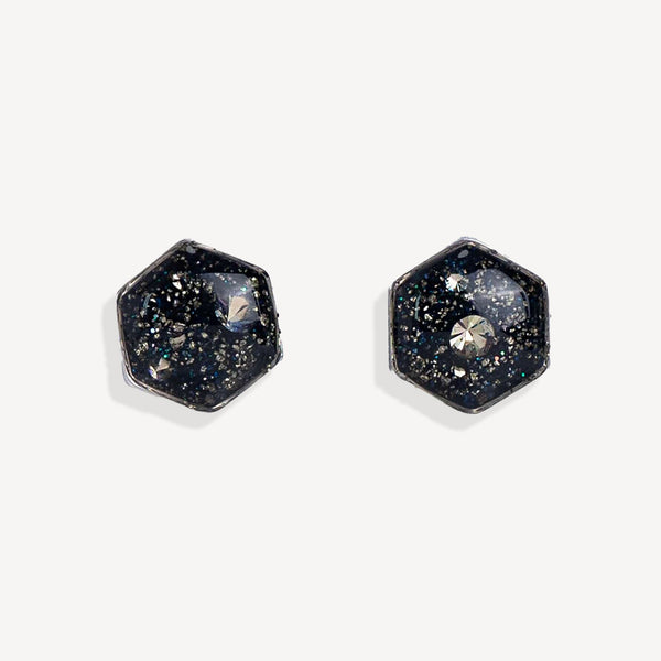 Hexagon Galaxy Stud Earrings
