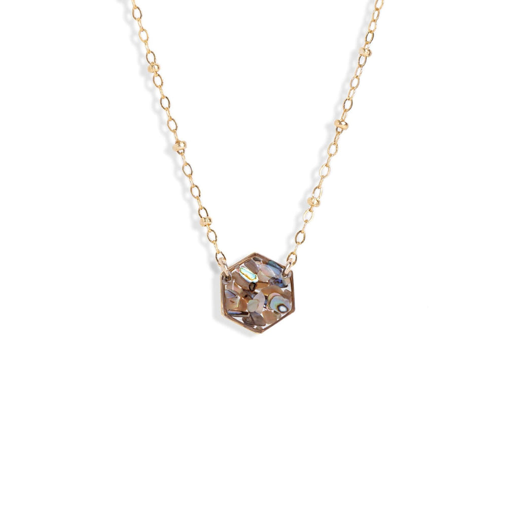Hexagon Gem Necklace - Kate Koel