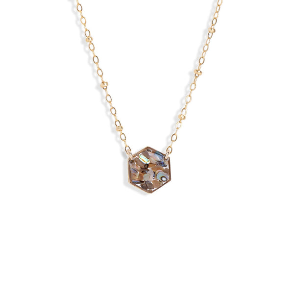Hexagon Gem Necklace - Kate Koel