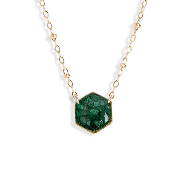 Hexagon Gem Necklace - Kate Koel