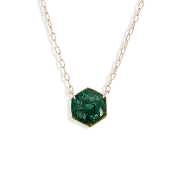 Hexagon Gem Necklace - Kate Koel