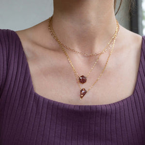 Hexagon Gem Necklace - Kate Koel