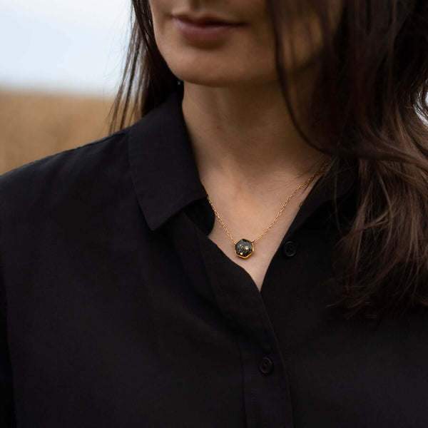 Hexagon Gem Necklace - Kate Koel