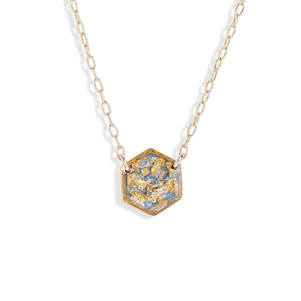 Hexagon Shimmer Foils Necklace - Kate Koel