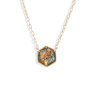 Hexagon Shimmer Foils Necklace - Kate Koel