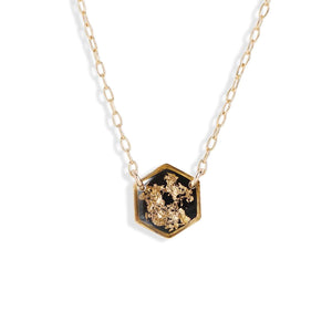 Hexagon Shimmer Foils Necklace - Kate Koel