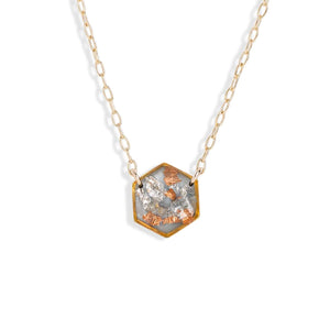 Hexagon Shimmer Foils Necklace - Kate Koel