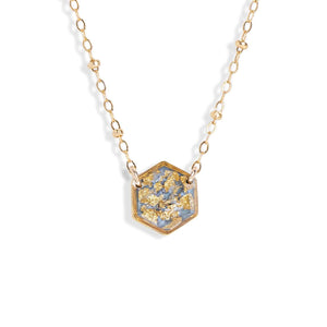 Hexagon Shimmer Foils Necklace - Kate Koel