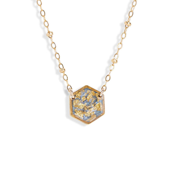 Hexagon Shimmer Foils Necklace - Kate Koel