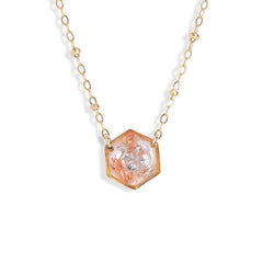 Hexagon Shimmer Foils Necklace - Kate Koel
