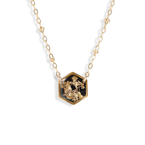 Hexagon Shimmer Foils Necklace - Kate Koel