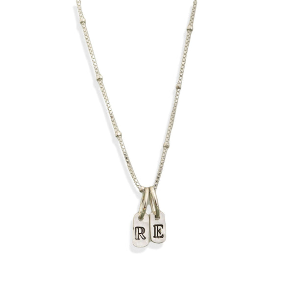Initial Tag Pendant in Silver - Kate Koel