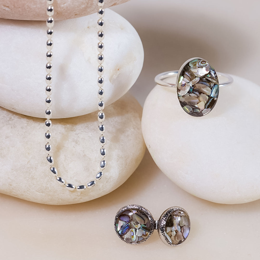 
                      
                        Statement Abalone Shell Oval Ring
                      
                    
