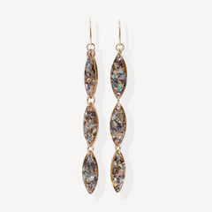 Long Oval Abalone Earrings