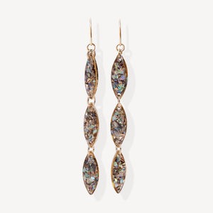 Long Oval Abalone Earrings