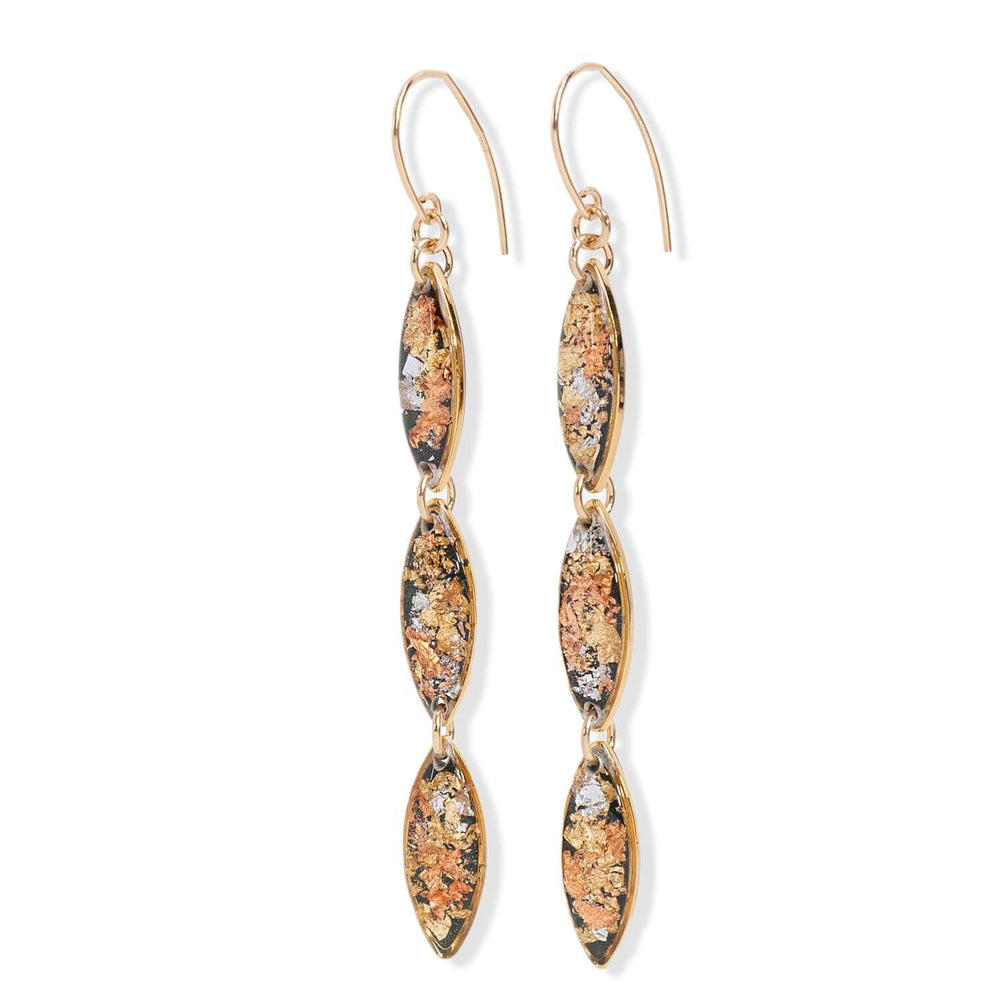 Long Oval Fall Gold Earrings - Kate Koel