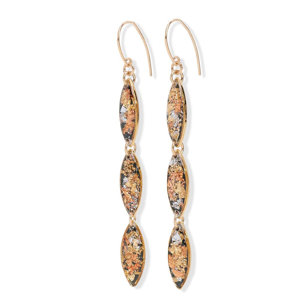 Long Oval Fall Gold Earrings - Kate Koel