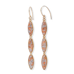 Long Oval Shimmer Foils Earrings - Kate Koel