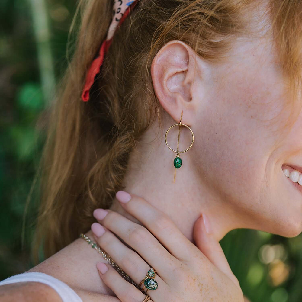 Maggie earrings in Green - Kate Koel