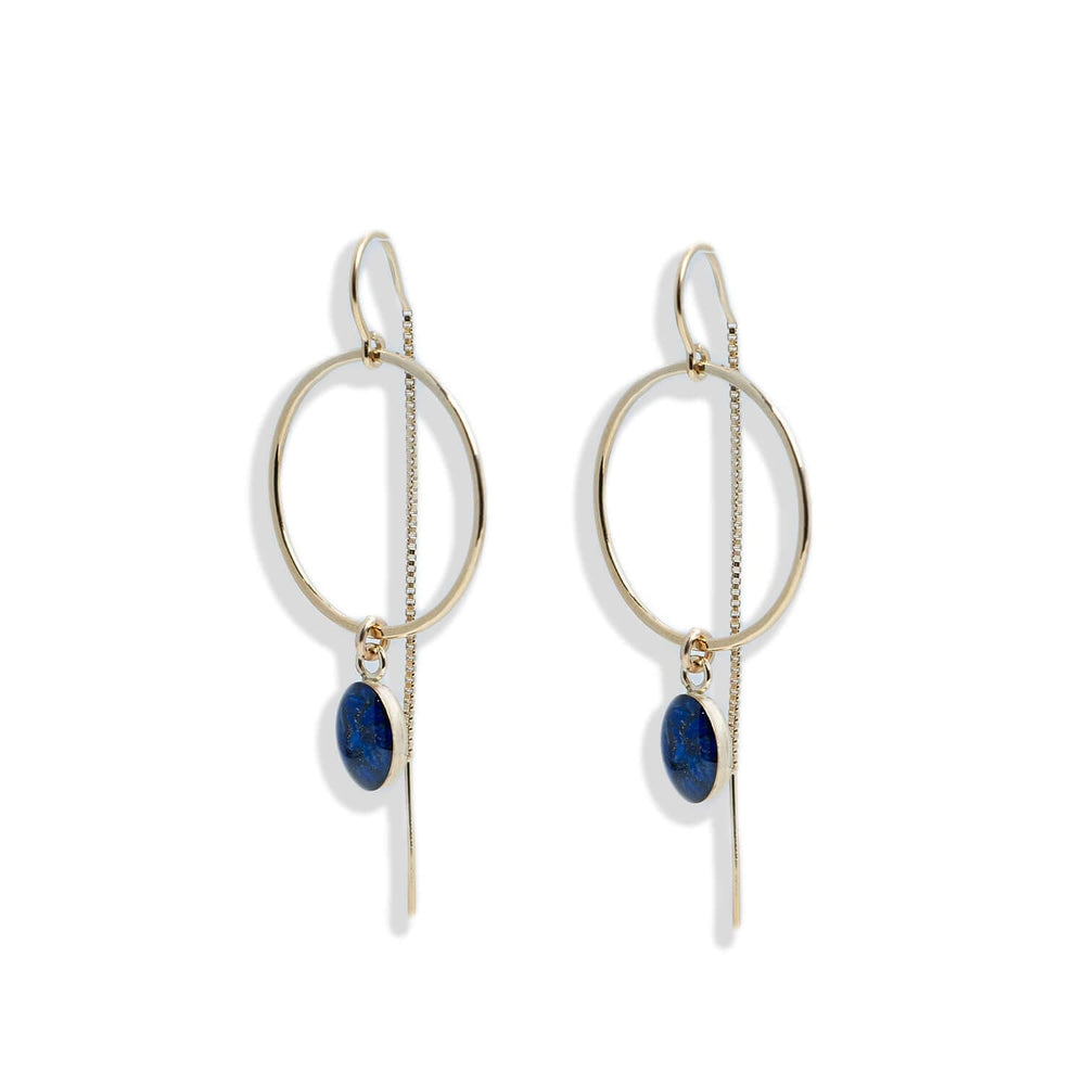 Maggie earrings in Lapis - Kate Koel