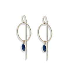 Maggie earrings in Lapis - Kate Koel