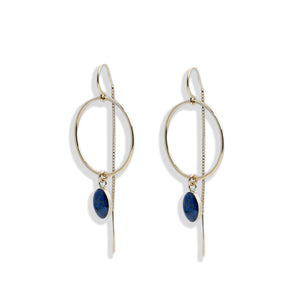 Maggie earrings in Lapis - Kate Koel