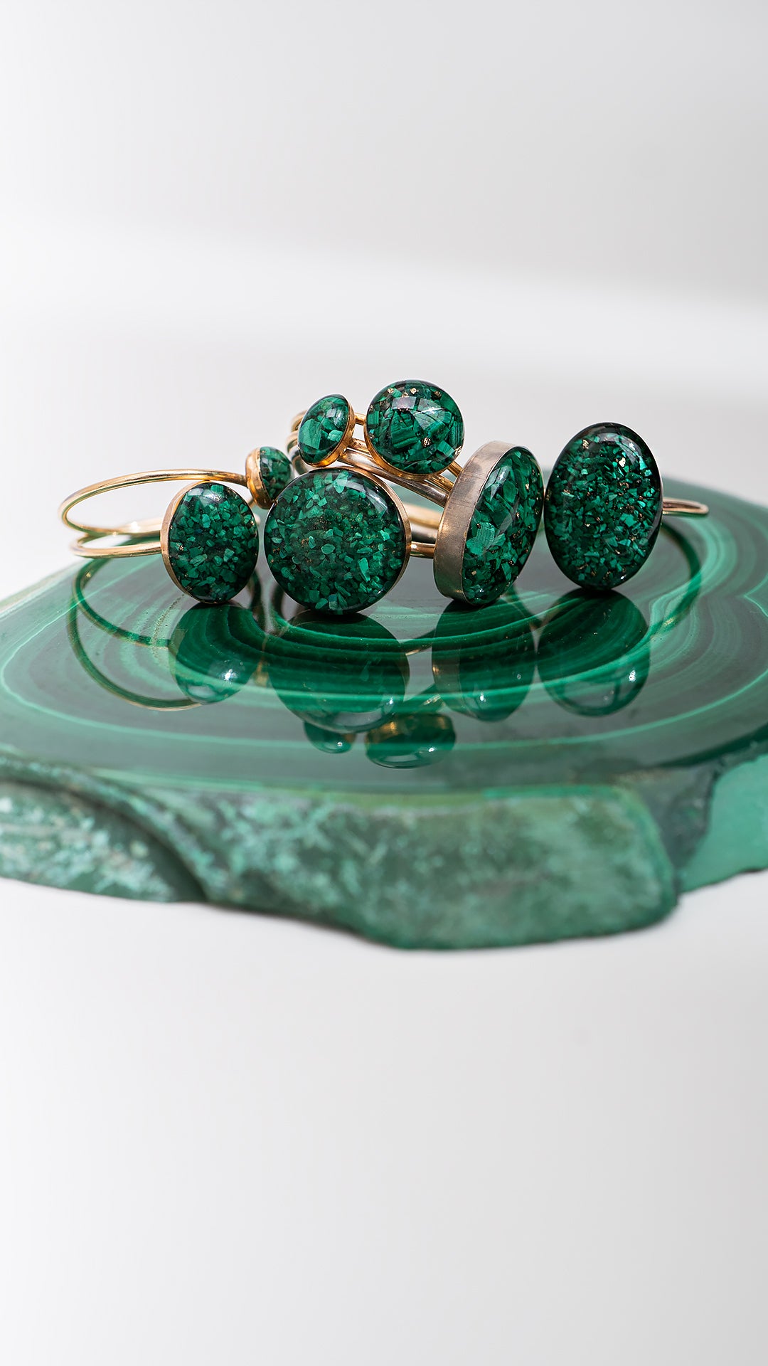 Genuine malachite statement ring,  handmade malachite jewelry