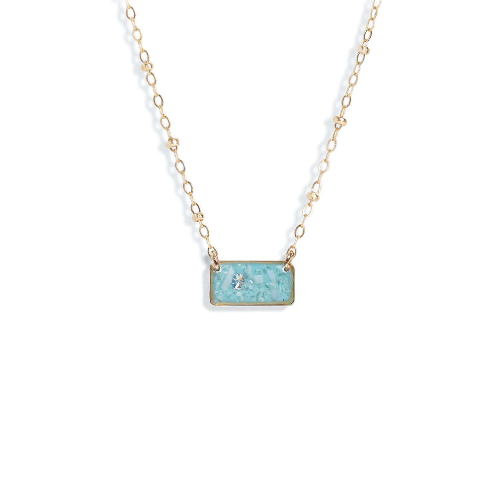 Mini Blue Bar Necklace - Kate Koel