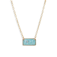 Mini Blue Bar Necklace - Kate Koel