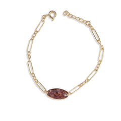 Mini Oval Garnet Bracelet - Kate Koel