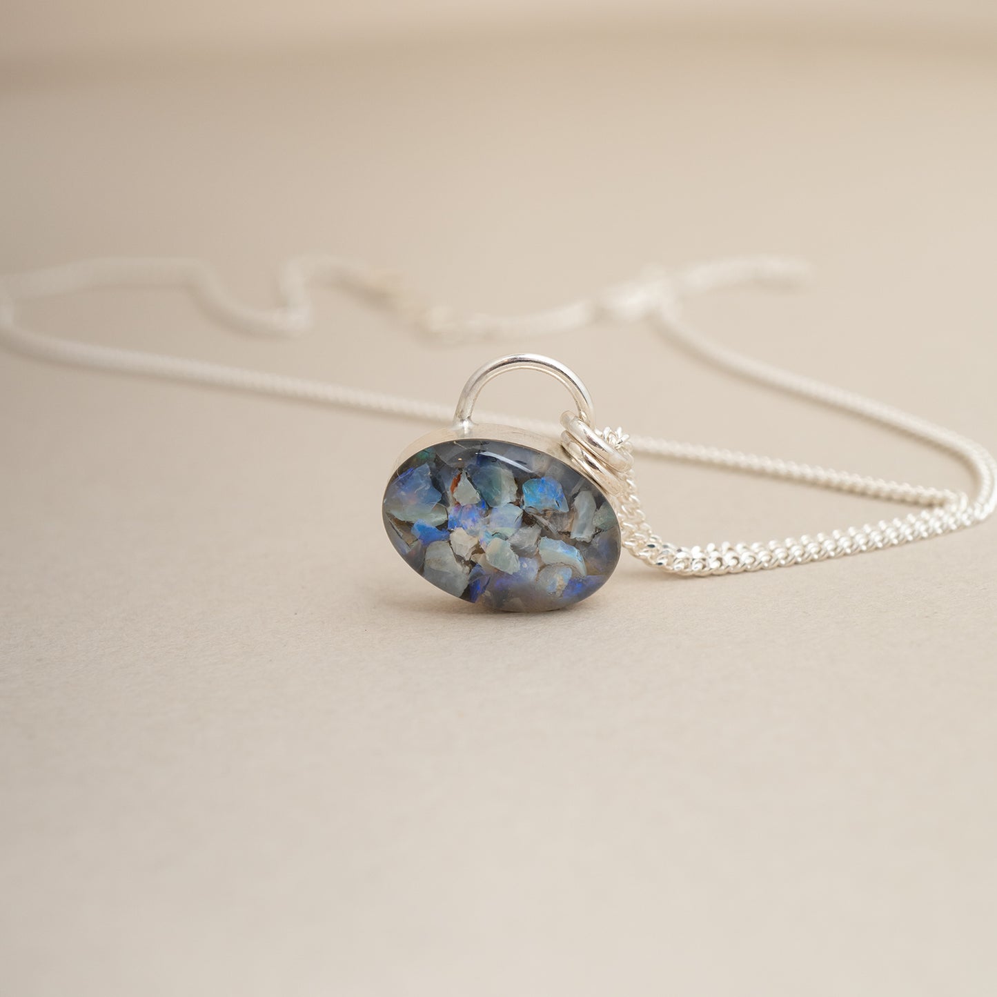 Opal Locket Necklace