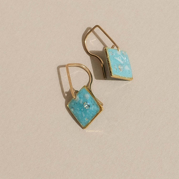 Ocean Square Earrings - Kate Koel
